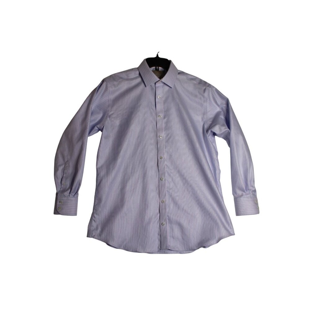 HAWES & CURTIS Jermyn Street London L/S Stripe Dress Shirt Men 16.5 / 34 Non-Iro